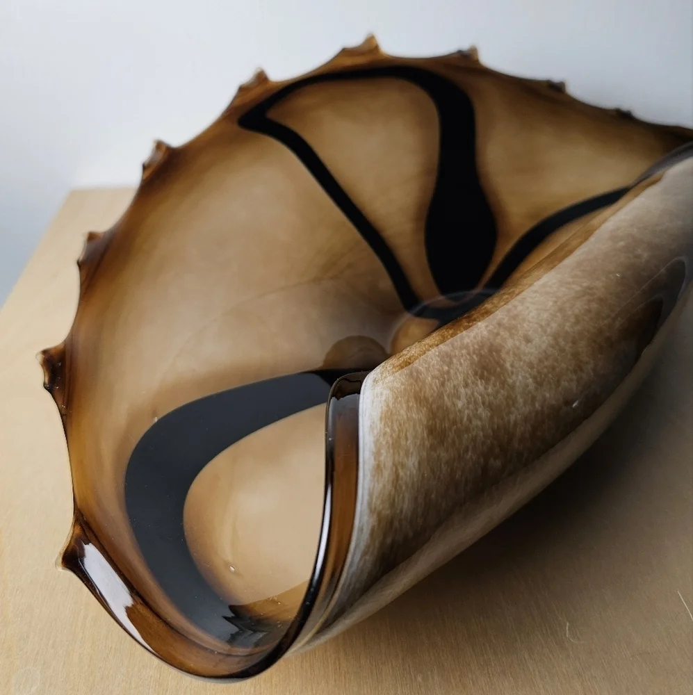 Murano Abstract Conch Shell Art Glass